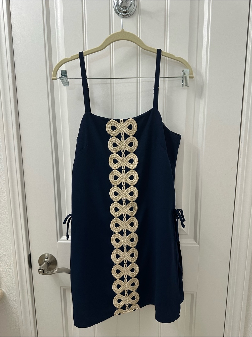 Lilly Pulitzer Navy Romper with Gold Detail